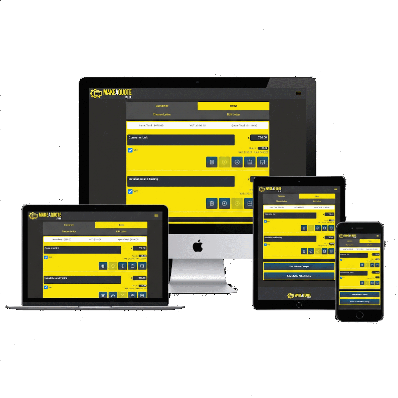 Mobile responsive online quotation software