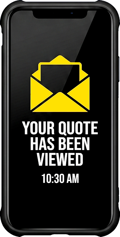 Keep informed when your customer opens their quotation.